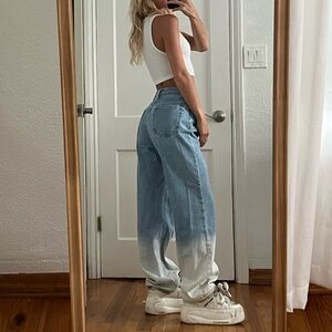 Princess Polly Fade Away Ombré Straight Leg Jeans